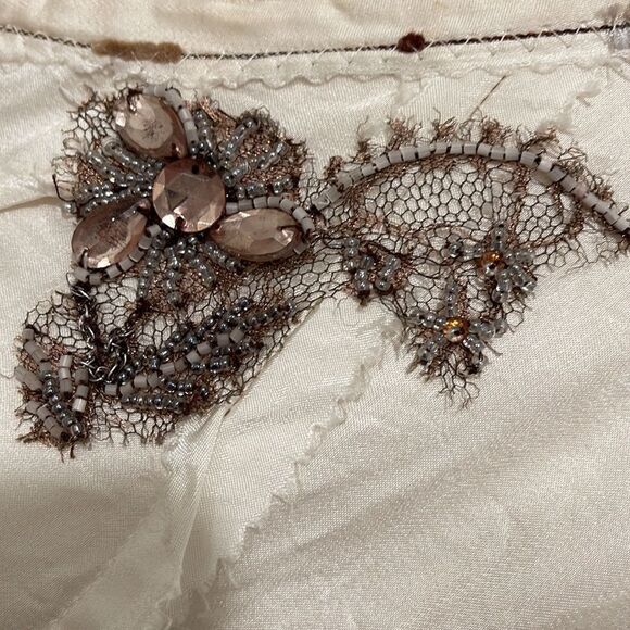 Beautiful silk handmade Giselle Shepatin crop blouse with beautiful beading - Picture 8 of 10